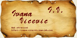 Ivana Vićević vizit kartica